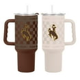 thumbnail image 1 of Logo Brands Wyoming Cowboys 40 oz. Stainless Steel Tumbler Set, 1 of 6