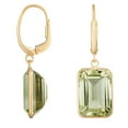 thumbnail image 2 of Emerald Cut Gemstone Dangle Earrings in 14K Gold, 2 of 4