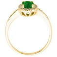 thumbnail image 4 of Oval Cut Gemstone and 0.15 CT. T.W. Halo Diamond Ring in 14K Gold, 4 of 5