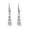 thumbnail image 1 of Swarovski Round Cut White Crystal Stilla Attract Hoop Earrings, 1 of 5