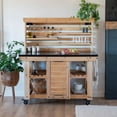 thumbnail image 3 of Backyard Discovery 48" Cedar Buffet Hutch Serving Station with Steel Countertop, 3 of 13