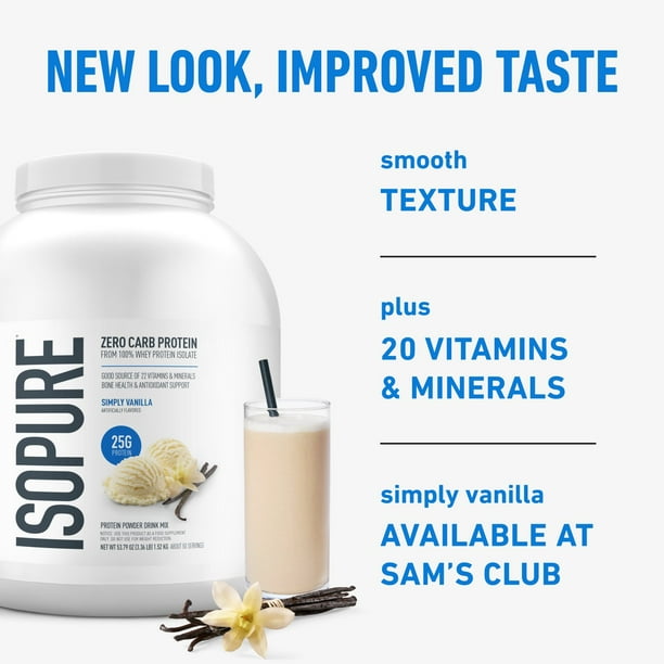 ISOPURE® Whey Protein Isolate, Vanilla, 3.4 lbs. - Samsclub.com