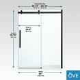 thumbnail image 5 of OVE Decors Bel 60" W x 78-3/4" H Frameless Soft-Close Sliding Shower Door, 5 of 9