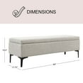 thumbnail image 4 of Regina Upholstered Storage Bench, Assorted Sizes And Colors, 4 of 10