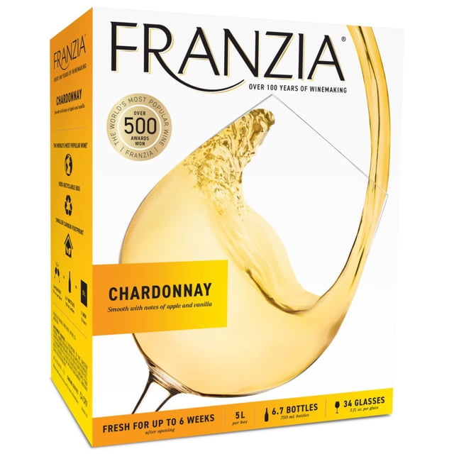 Franzia Chardonnay White Wine, 5 L