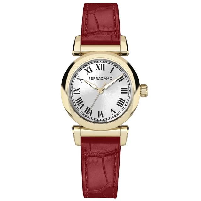 Ferragamo Allure Leather Watch, 28MM