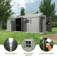 thumbnail image 4 of Lifetime 20' x 8' Outdoor Storage Shed Dual Entry, Light Brown, 4 of 25