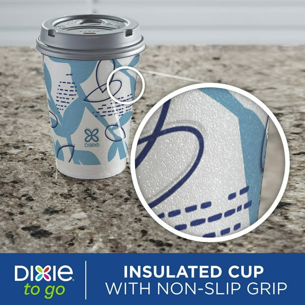 Dixie® To Go 12 oz. Paper Cup with Leak-Resistant Lid, 92 ct