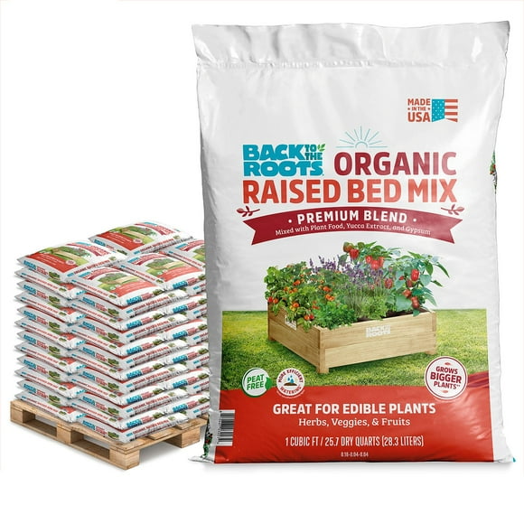 Organic Bulk Raised Bed Soil Pallet, 60/1 cu.ft. Bags