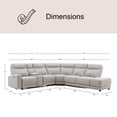 thumbnail image 4 of Kimmel Power Reclining Leather Sectional with Power Headrest, 4 of 8