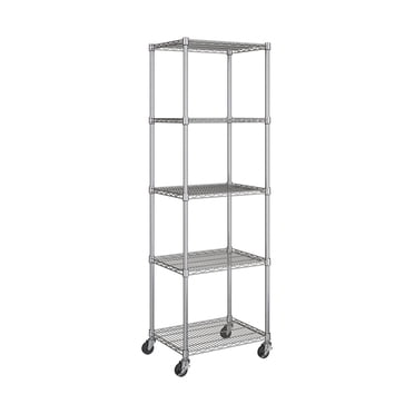 Seville Classics 5-Tier NSF-Certified Steel Shelving, 24”W x 18”D x 75”H