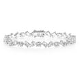 thumbnail image 1 of Lab Created White Sapphire Gemstone Tennis Bracelet in Sterling Silver, 1 of 3