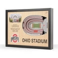 thumbnail image 1 of YouTheFan Ohio State Buckeyes 25-Layer Football Stadium View 3D Wall Art, 1 of 5