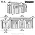 thumbnail image 25 of Lifetime 15' x 8' Rough Cut Outdoor Storage Shed Dual Entry, 25 of 26
