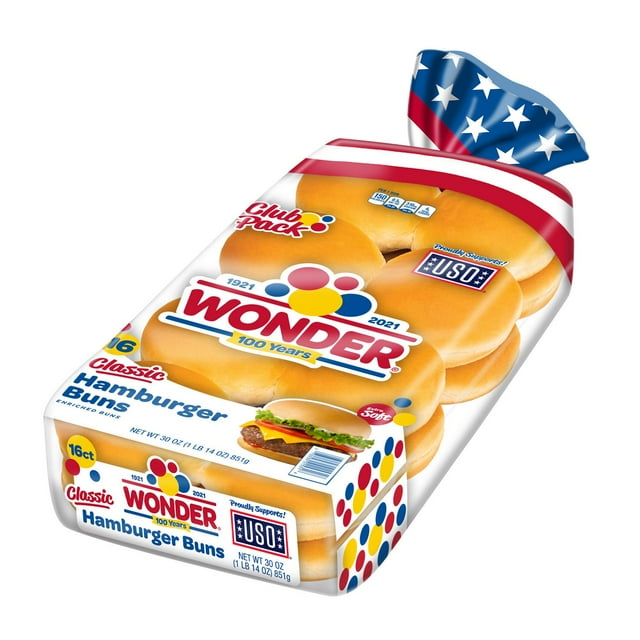Wonder Hamburger Buns 16 ct., 30 oz.