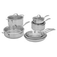 thumbnail image 1 of Henckels 11-Piece Stainless Steel Tri-Ply Clad Cookware Set, 1 of 14