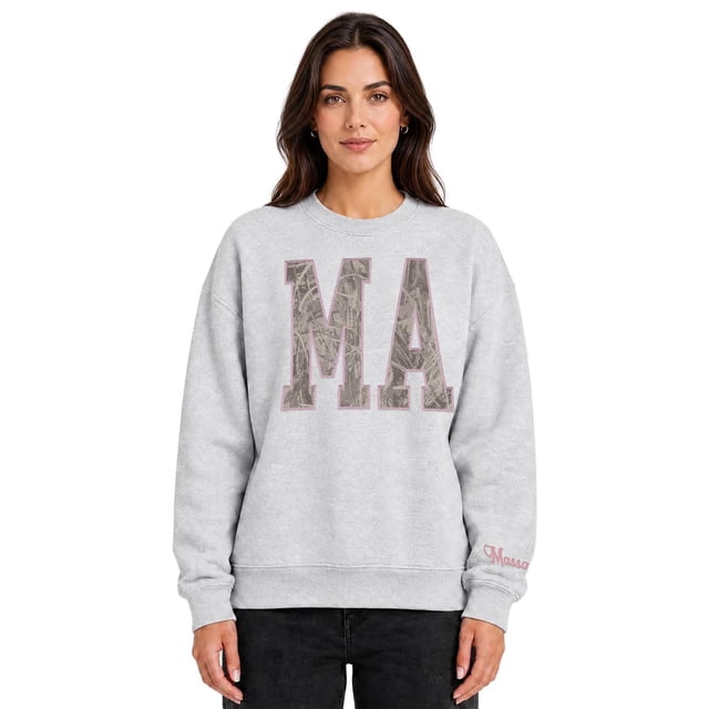 State of Mine Women's Camo Letters State Sweatshirt