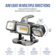 thumbnail image 3 of Westinghouse 2000 Lumen Rechargeable LED Work Light, Portable 3-Head Garage & Mechanic Light with Magnetic Side Lights, USB Power Bank and Cordless Design, 3 of 14