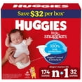 thumbnail image 2 of Huggies Little Snugglers Baby Diapers, Sizes Newborn-2, 2 of 12