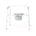 thumbnail image 3 of Medline Bariatric Bedside Commode, 16.5-In Seat, 650 lb Capacity, Gray, 3 of 5