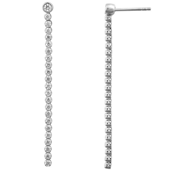 1 CT. T.W. Diamond Hanging Drop Earrings in 14K Gold