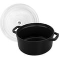 thumbnail image 3 of Staub Cast Iron 4-Quart Round Cocotte With Glass Lid, 3 of 5