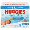 thumbnail image 1 of Huggies Natural Care Baby Wipes, Cucumber and Green Tea, 17 pk., 1088 Wipes, 1 of 11