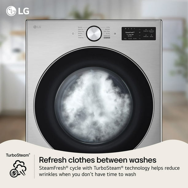LG 7.4 cu. ft. Ultra Large Capacity Electric Dryer with AI Sensor