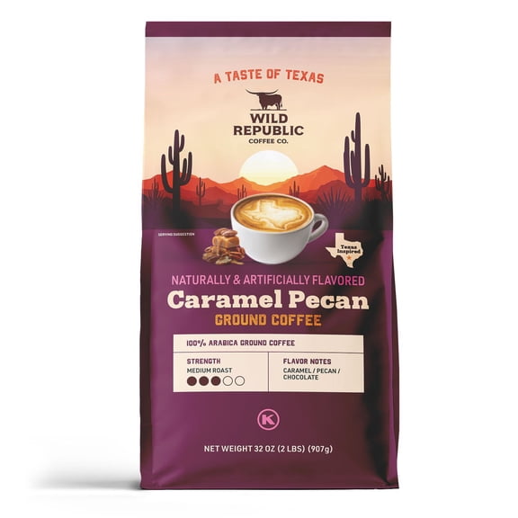 Wild Republic Caramel Pecan Ground Coffee 32oz