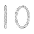 thumbnail image 1 of 3.00 CT. T.W. Pavé Diamond Hoop Earrings in 14K Gold, 1 of 6