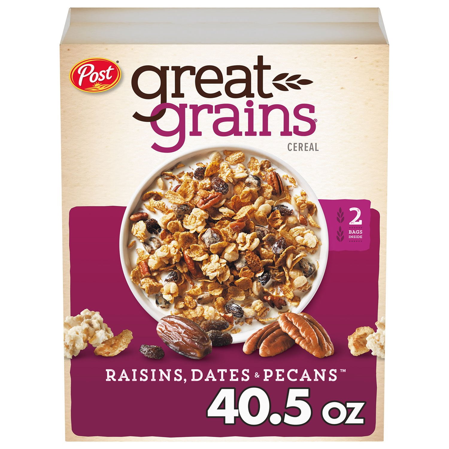 Post Great Grains Raisins Dates and Pecans Breakfast Cereal, 40.5 oz. -  Samsclub.com