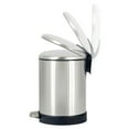 thumbnail image 2 of GLAD 1.2 Gallon Round Small Space Stainless Steel Trash Can with Soft Close Lid Step Can, 2 of 6
