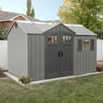 thumbnail image 1 of Lifetime 12.5' x 8' Outdoor Storage Shed, Gray, 1 of 12