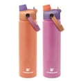 thumbnail image 1 of Hydraflow 25-oz. Double Wall Stainless Steel Water Bottle with Dual Lid, 2 Pack, Choose Color, 1 of 2