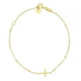 thumbnail image 1 of Sideway Cross Bead Bracelet in 14K Yellow Gold, 1 of 7