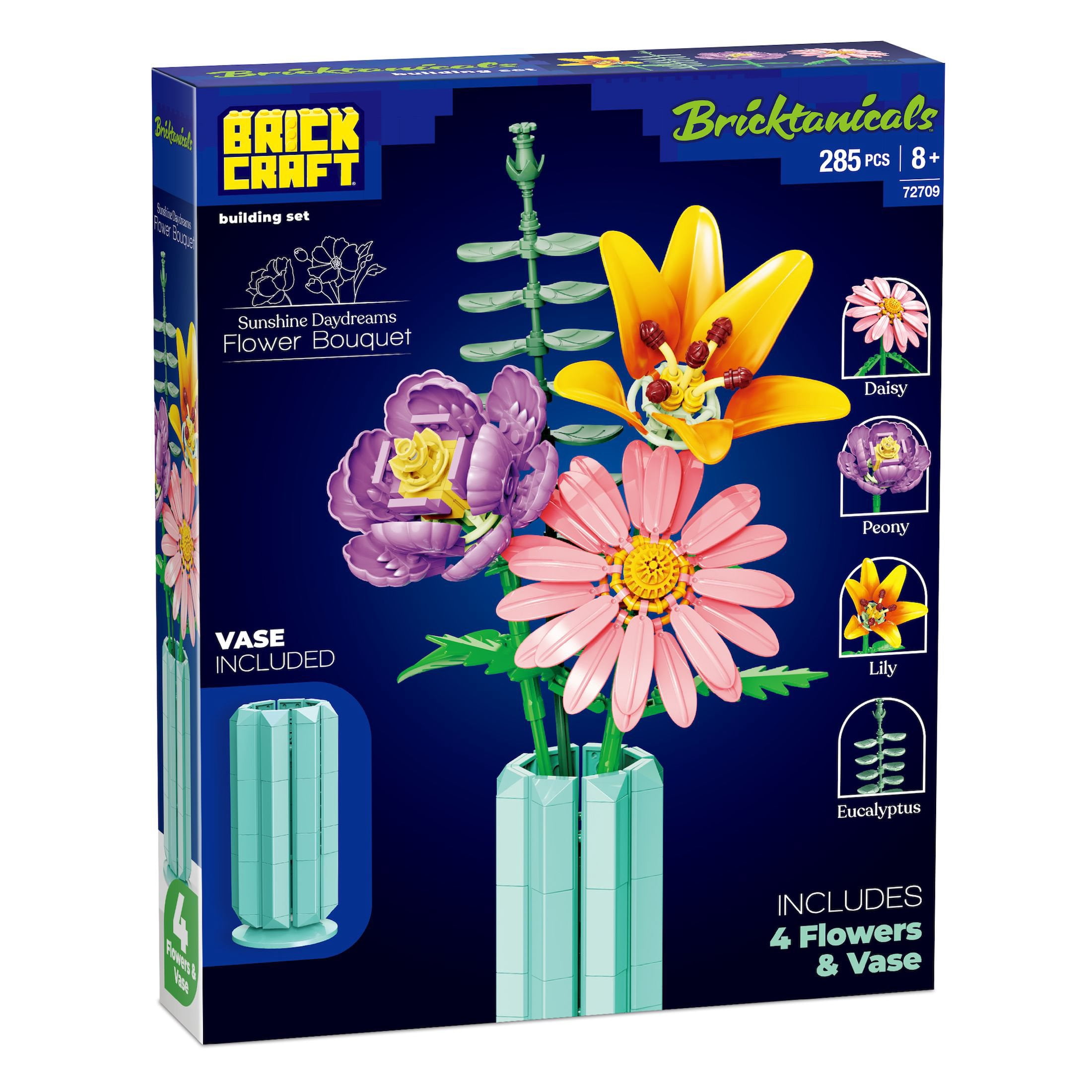 Brickcraft Bricktanicals Blush & Blooms Flower Bouquet Building