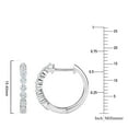 thumbnail image 4 of 0.30 CT. T.W. Round Cut Diamond Hoop Earrings in 14K Gold, 4 of 5