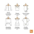 thumbnail image 9 of The Original Kangaroo™ Hanger 40-Pack - Made in Wisconsin, USA with 100% recycled material - The patented design clips in pants, shirts, straps, tanks, jackets and even entire outfits on a single hanger, 9 of 9