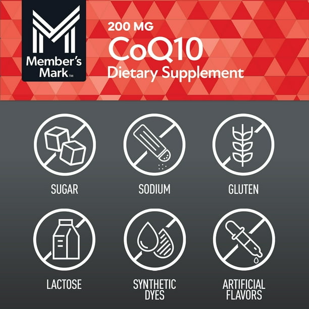 Member's Mark CoQ10 Softgels, 200 mg, 180 ct. - Samsclub.com Member's Mark CoQ10 Softgels, 200 mg, 180 ct. - Samsclub.com