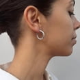 thumbnail image 7 of Italian Twisted Hoop Earrings in Sterling SIlver, 7 of 8