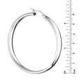 thumbnail image 5 of Wedding Band Style Hoop Earrings in Sterling Silver, 5 of 6