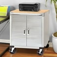 thumbnail image 13 of Seville Classics UltraHD 2 Door Rolling Cabinet, 28" W x 18” D x 34.5" H, 13 of 15
