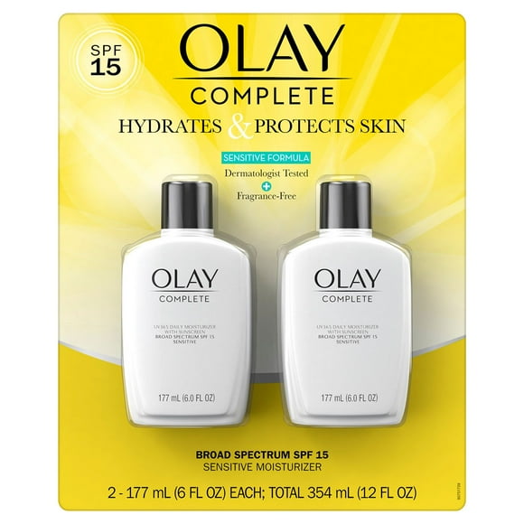 Olay Complete Sensitive Moisturizer, SPF 15, 6 fl. oz., 2 ct.