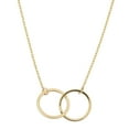 thumbnail image 1 of Double Circle Pendant Necklace in 14K Gold, 1 of 3
