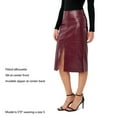 thumbnail image 4 of Edited by Hunter McGrady Women's Faux Leather Midi Skirt, 4 of 10