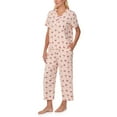 thumbnail image 2 of Character Ladies 2-Piece Short Sleeve Henley and Crop Pant PJ Set, 2 of 7