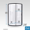 thumbnail image 12 of Breeze 36” x 36” x 77” Corner Shower Kit with Clear Glass, Walls, Base and Hardware, 12 of 20