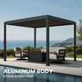 thumbnail image 2 of Mirador 10’ x 12’ 111SR Louvered Pergola, 2 of 6