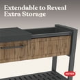 thumbnail image 6 of Keter Extendable Resin Outdoor Party Table Bar Cart, Pine, 6 of 16