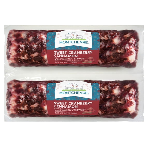 Montchevre Sweet Cranberry Cinnamon Goat Cheese, 10.5 oz, 2 Pack